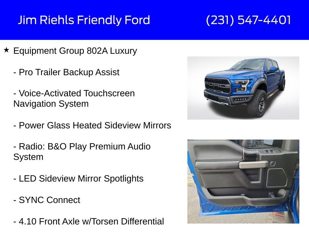 Used 2018 Ford F150 Raptor w/ Equipment Group 802A Luxury image 18