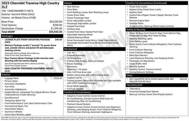 Certified 2023 Chevrolet Traverse High Country image 16