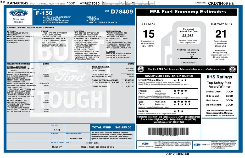 Used 2012 Ford F150 XLT w/ XLT Chrome Pkg AWD/4WD image 4