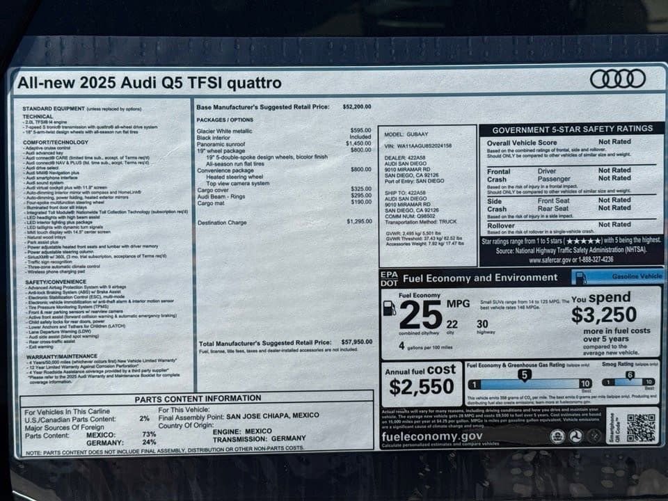 Certified 2025 Audi Q5 Premium w/ Convenience Package image 21