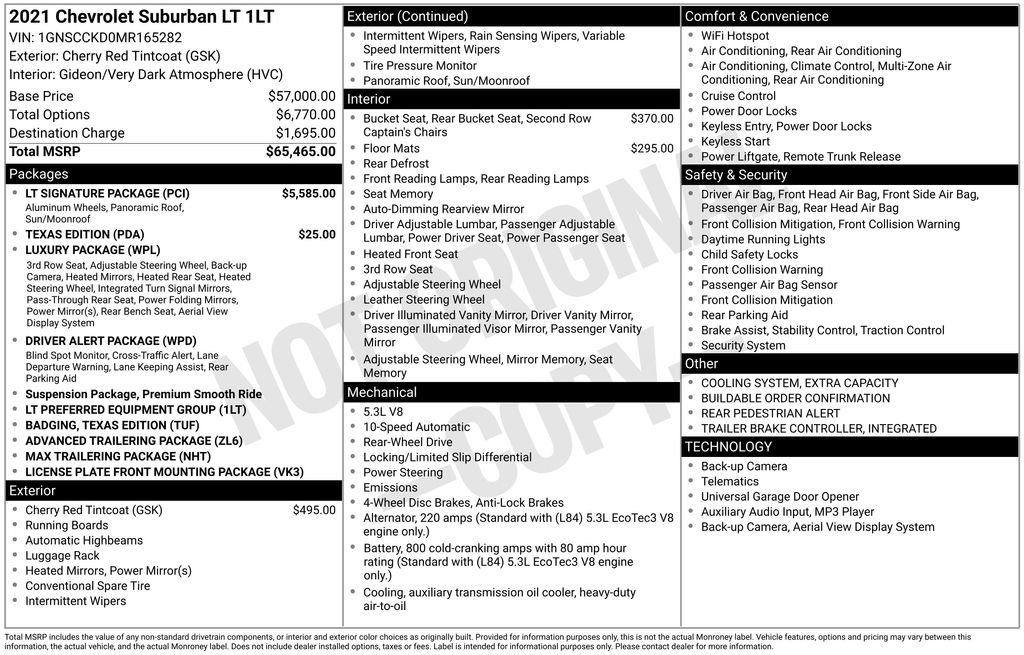 Used 2021 Chevrolet Suburban LT w/ LT Signature Package image 15