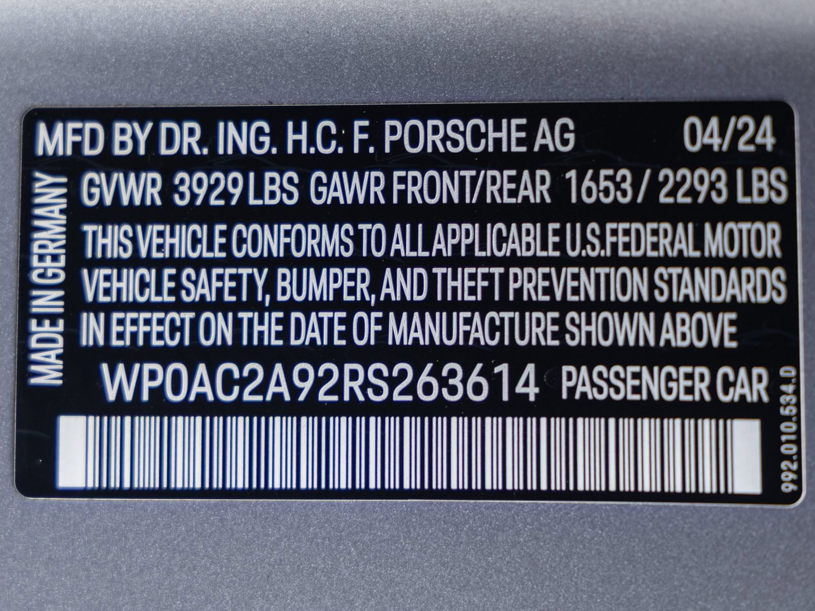 Certified 2024 Porsche 911 GT3 RWD image 31