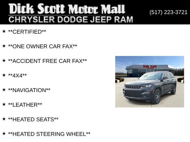 Certified 2024 Jeep Grand Cherokee Limited AWD/4WD image 10