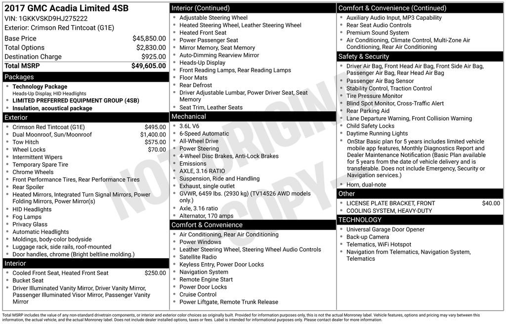 Used 2017 GMC Acadia Limited SLT image 4