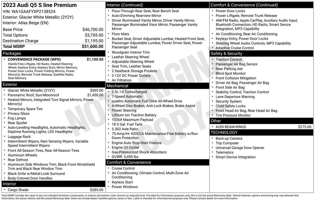 Used 2023 Audi Q5 2.0T Premium w/ Convenience Package image 5