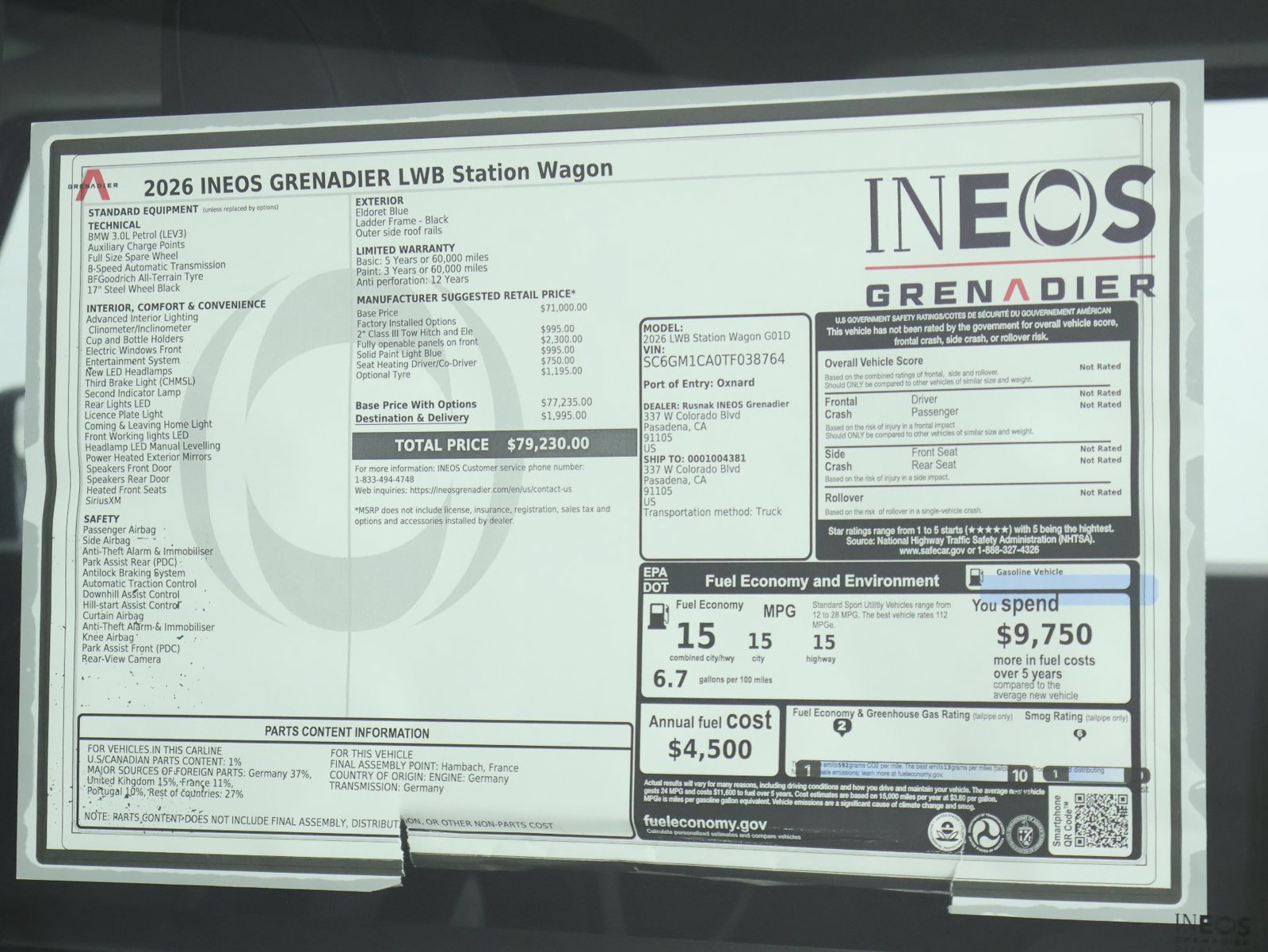 New 2026 INEOS Grenadier Station Wagon AWD/4WD image 23