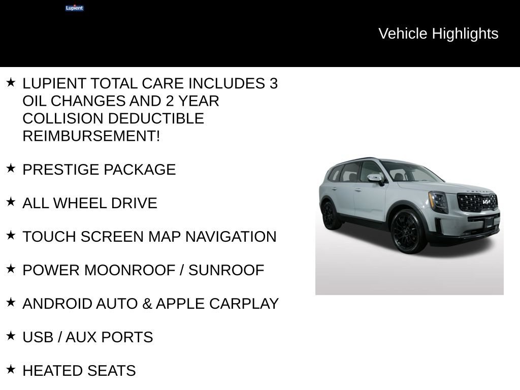 Used 2022 Kia Telluride SX w/ SX Prestige Package AWD/4WD image 8