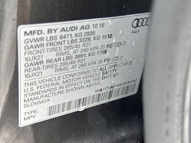 Used 2019 Audi Q8 Prestige AWD/4WD image 27