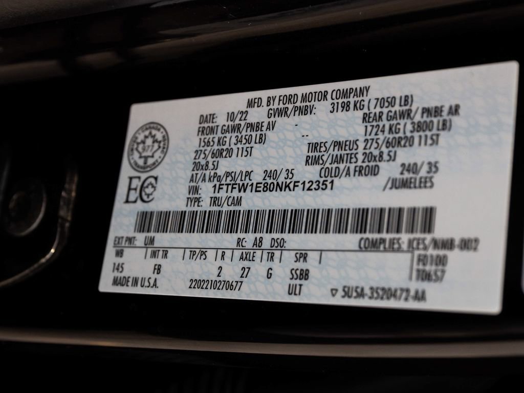 Used 2022 Ford F150 XLT w/ Equipment Group 302A High AWD/4WD image 15