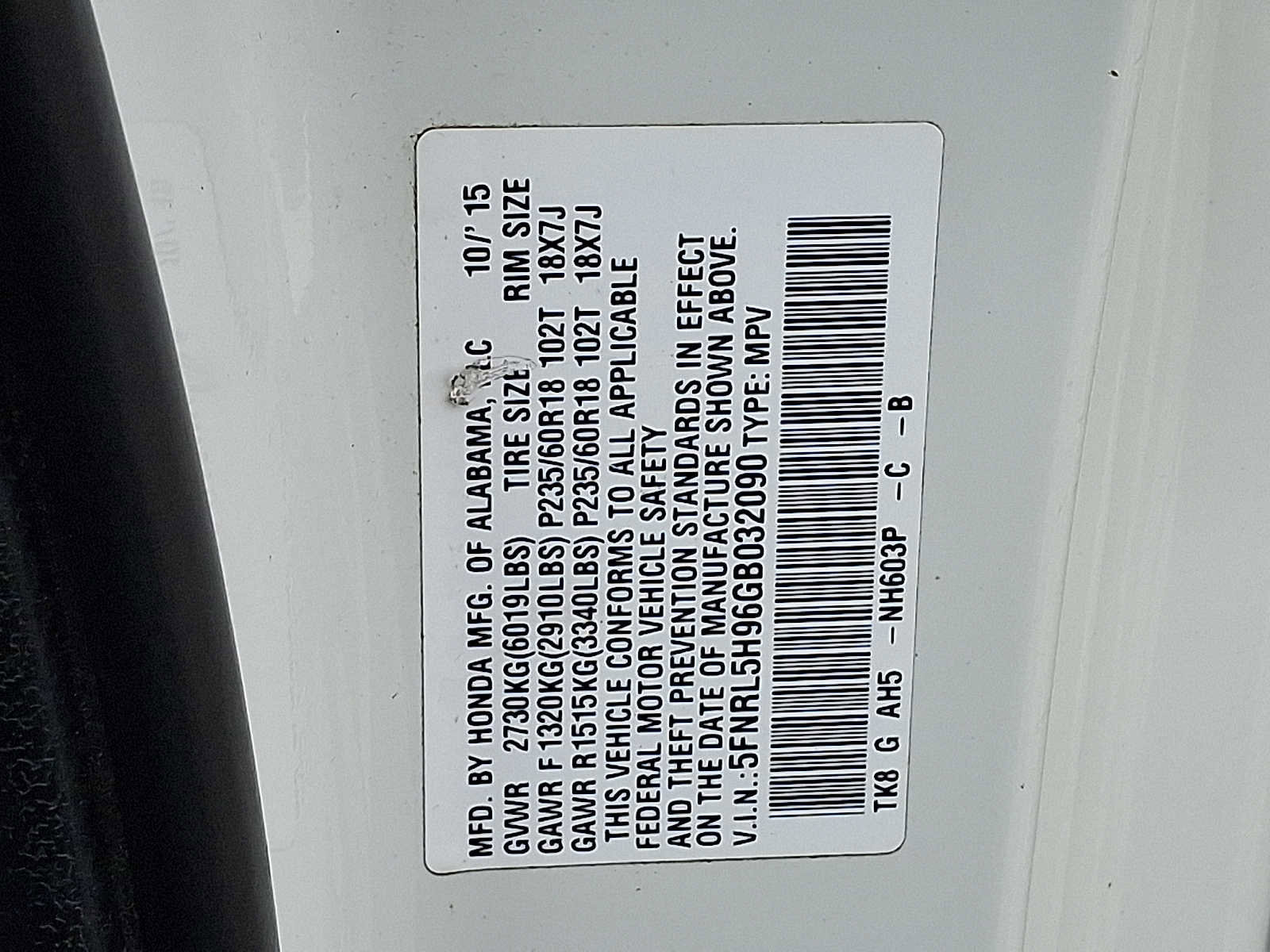 Used 2016 Honda Odyssey Touring Elite image 29