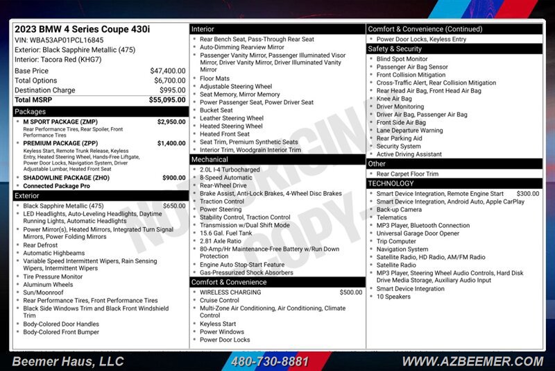 Used 2023 BMW 430i Coupe w/ M Sport Package RWD image 3