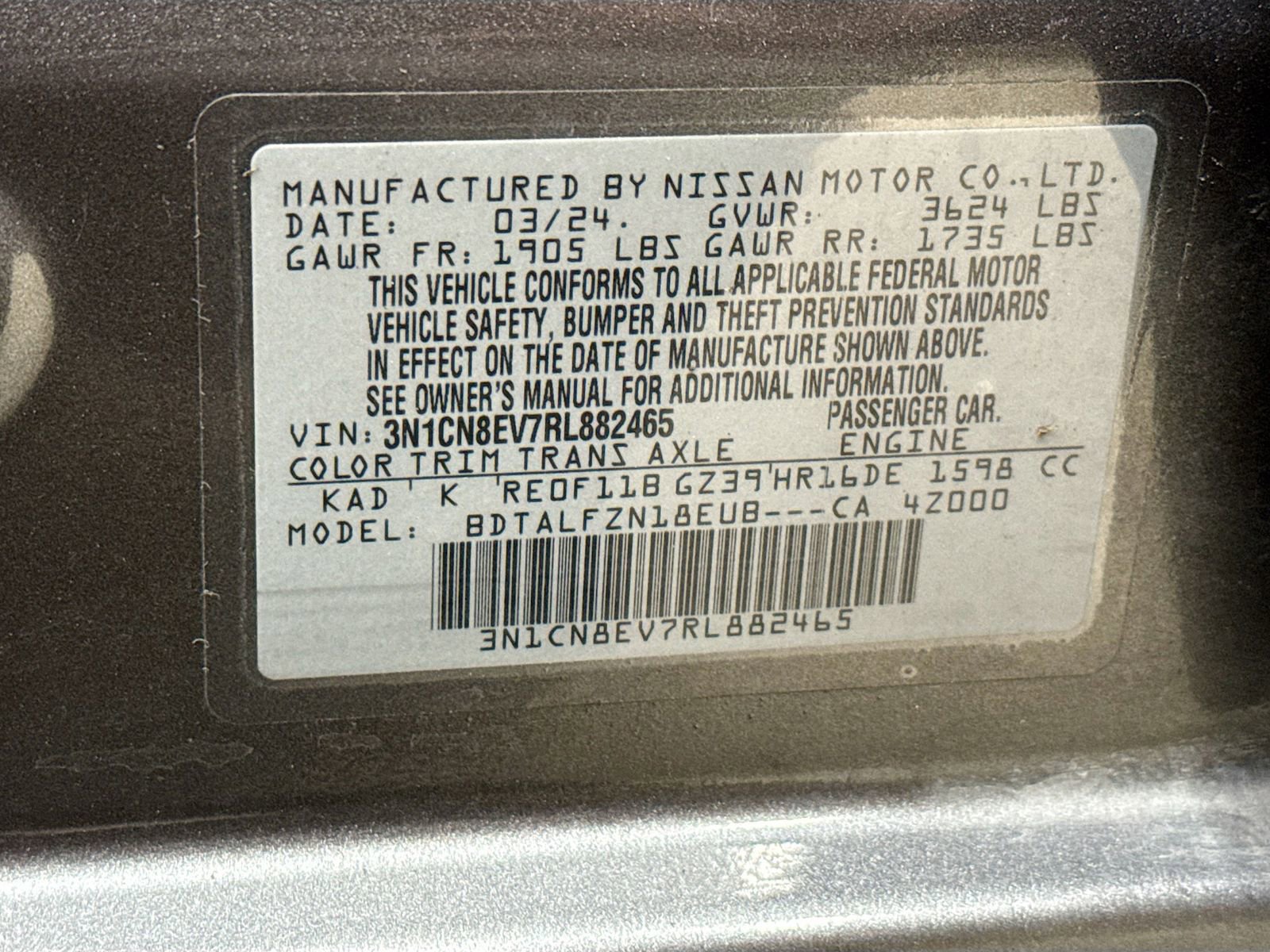 Used 2024 Nissan Versa SV image 31