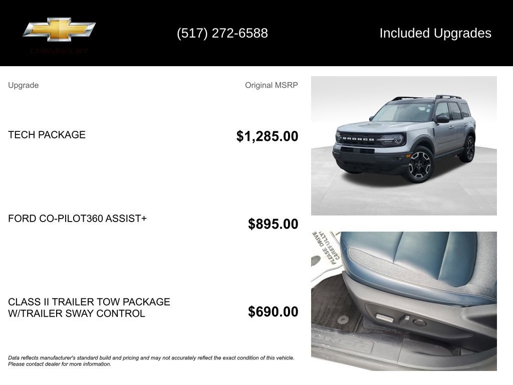 Used 2022 Ford Bronco Sport Outer Banks w/ Tech Package AWD/4WD image 5