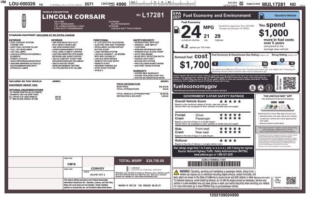 Used 2021 Lincoln Corsair AWD image 34
