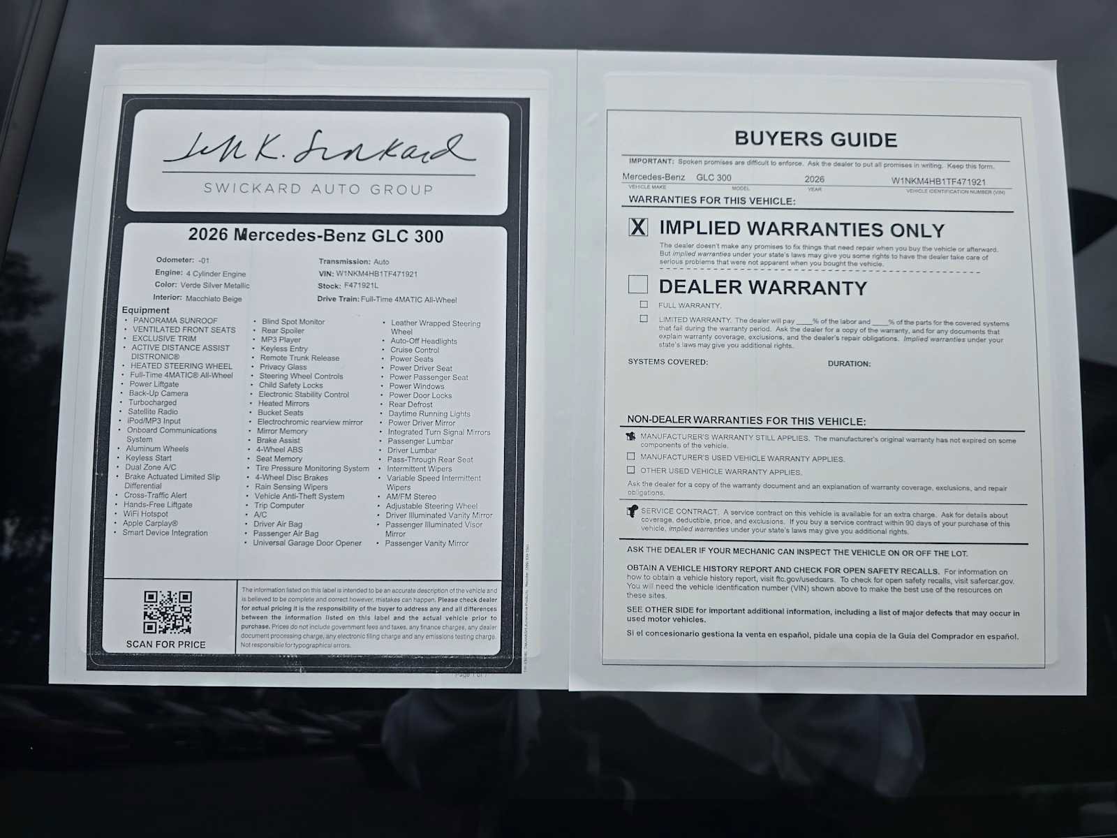 Used 2026 Mercedes-Benz GLC 300 4MATIC image 19