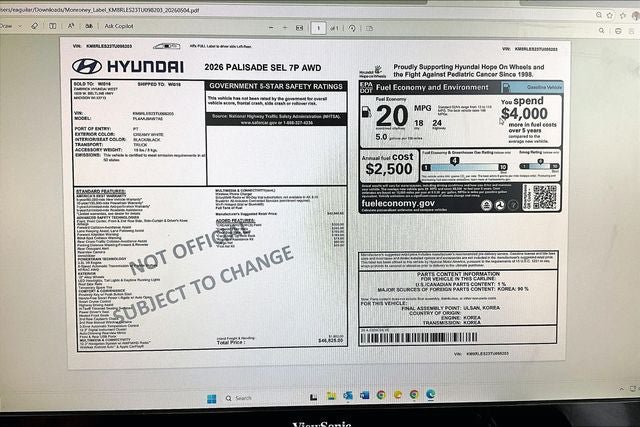 New 2026 Hyundai Palisade SEL AWD/4WD image 18