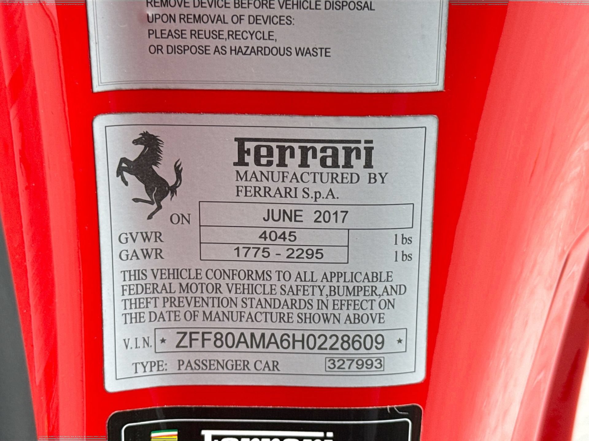 Certified 2017 Ferrari 488 Spider RWD image 27