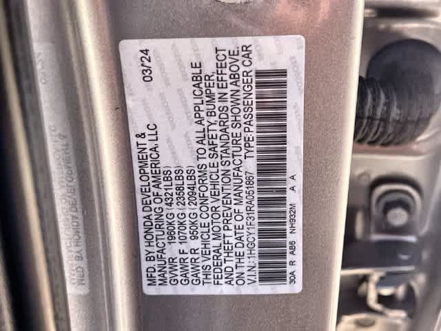 Certified 2024 Honda Accord EX image 22