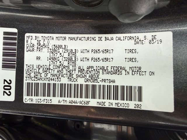 Used 2019 Toyota Tacoma TRD Sport w/ Technology Package image 15