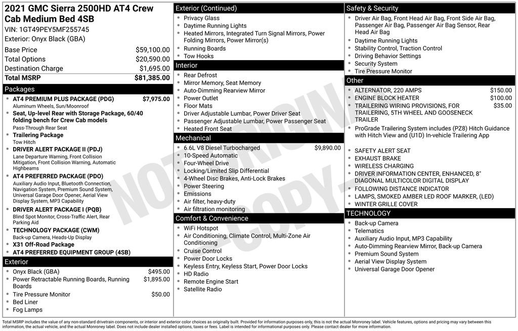 Used 2021 GMC Sierra 2500 AT4 w/ AT4 Premium Plus Package image 38