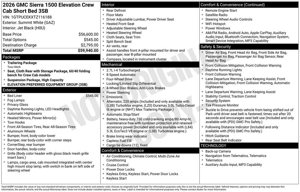 Certified 2026 GMC Sierra 1500 Elevation AWD/4WD image 43