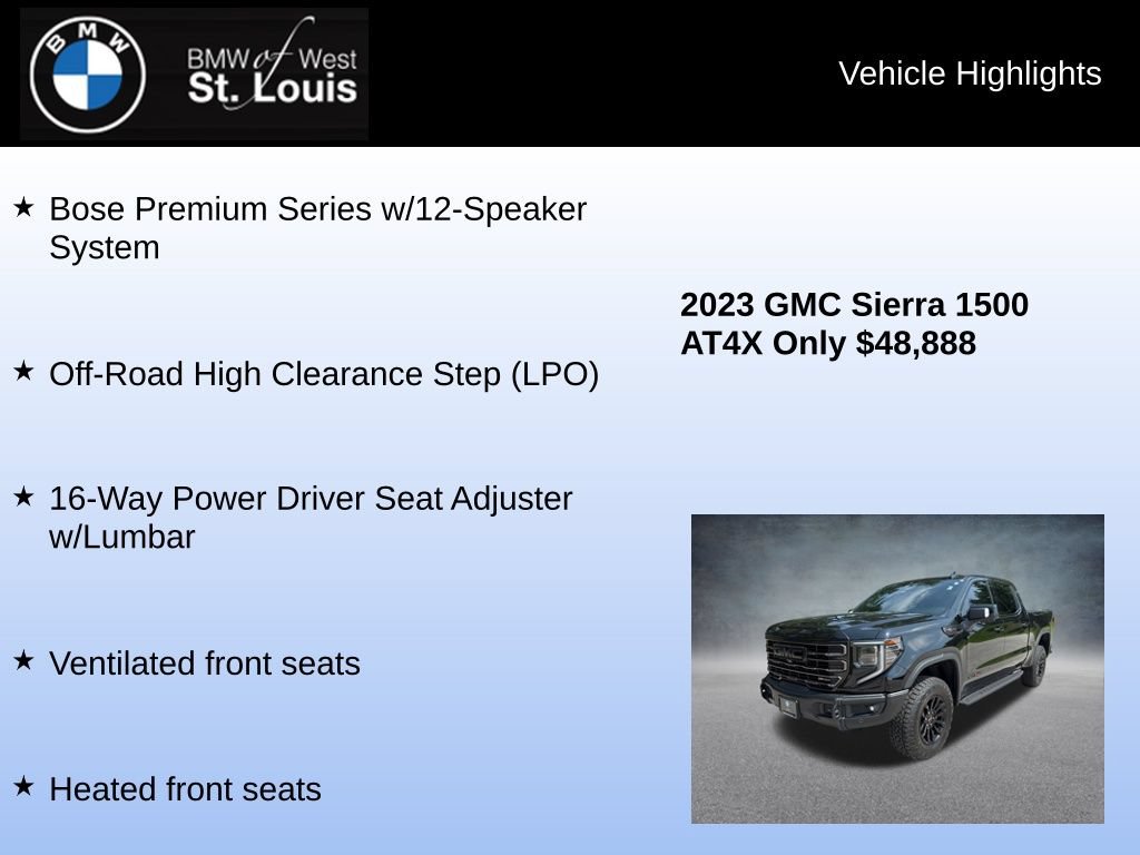 Used 2023 GMC Sierra 1500 AT4X AWD/4WD image 8