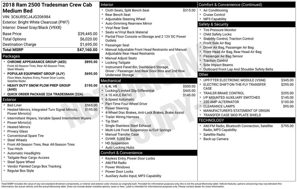 Used 2018 RAM 2500 Tradesman w/ Chrome Appearance Group image 29