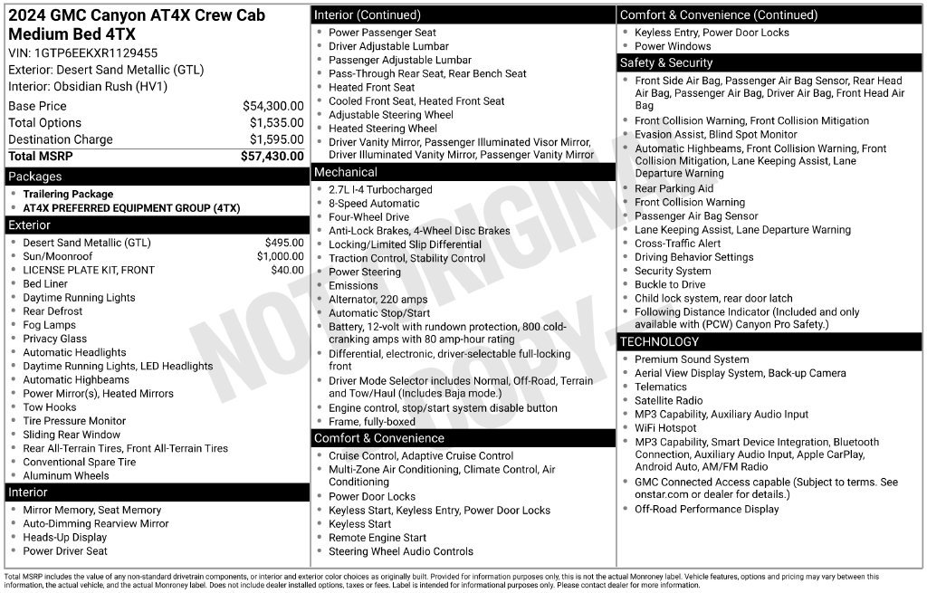 Used 2024 GMC Canyon AT4X AWD/4WD image 6