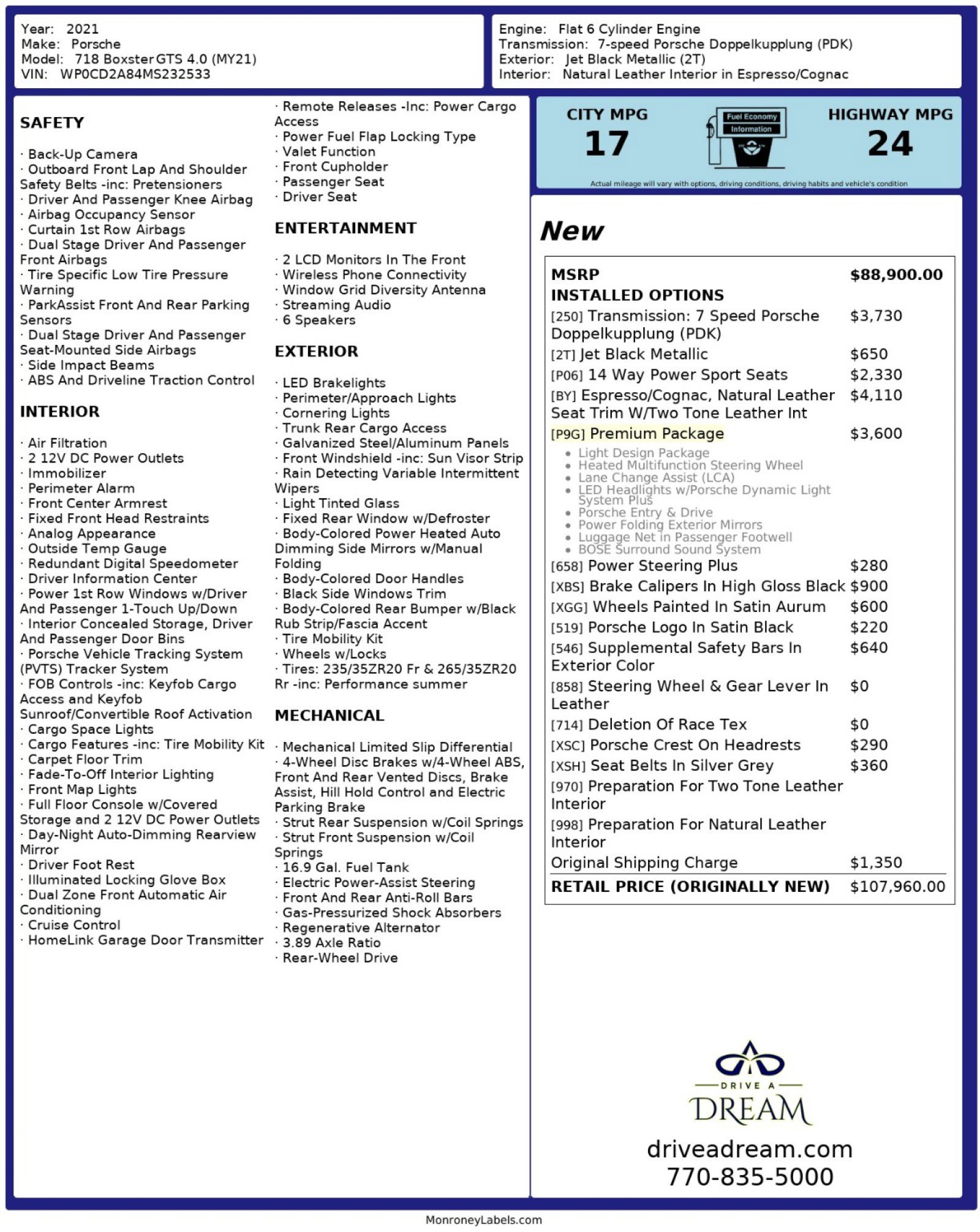 Used 2021 Porsche 718 Boxster GTS image 54