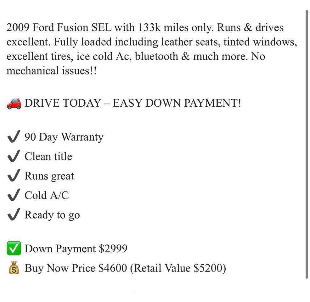 Used 2009 Ford Fusion SEL FWD image 22