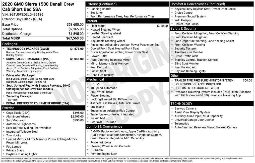 Used 2020 GMC Sierra 1500 Denali w/ Technology Package AWD/4WD image 31