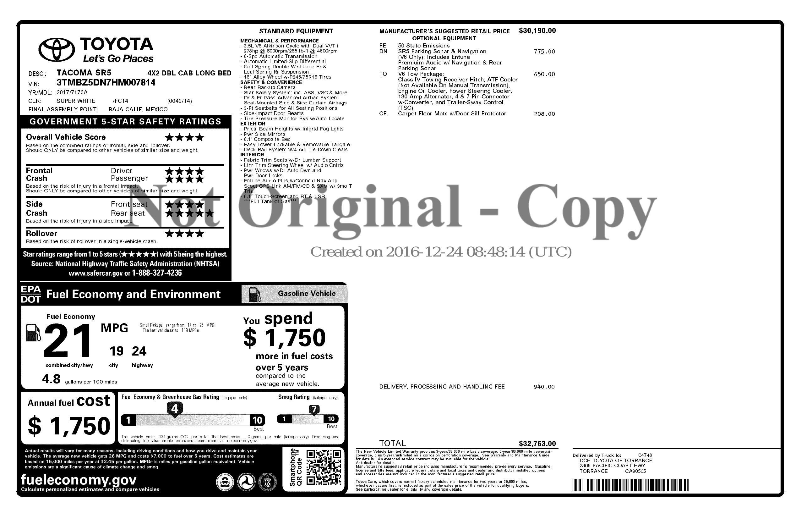 Used 2017 Toyota Tacoma SR5 w/ Tow Package image 32