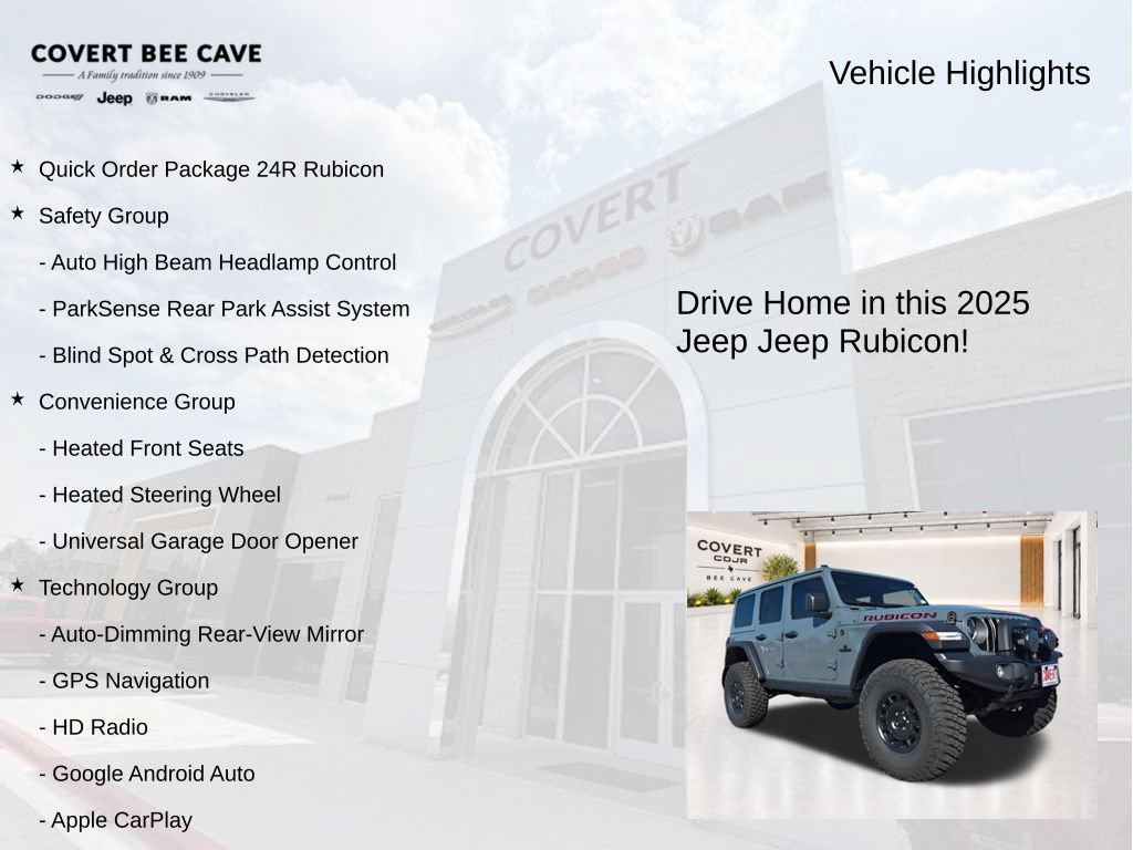 New 2025 Jeep Wrangler Unlimited Rubicon w/ Safety Group AWD/4WD image 6