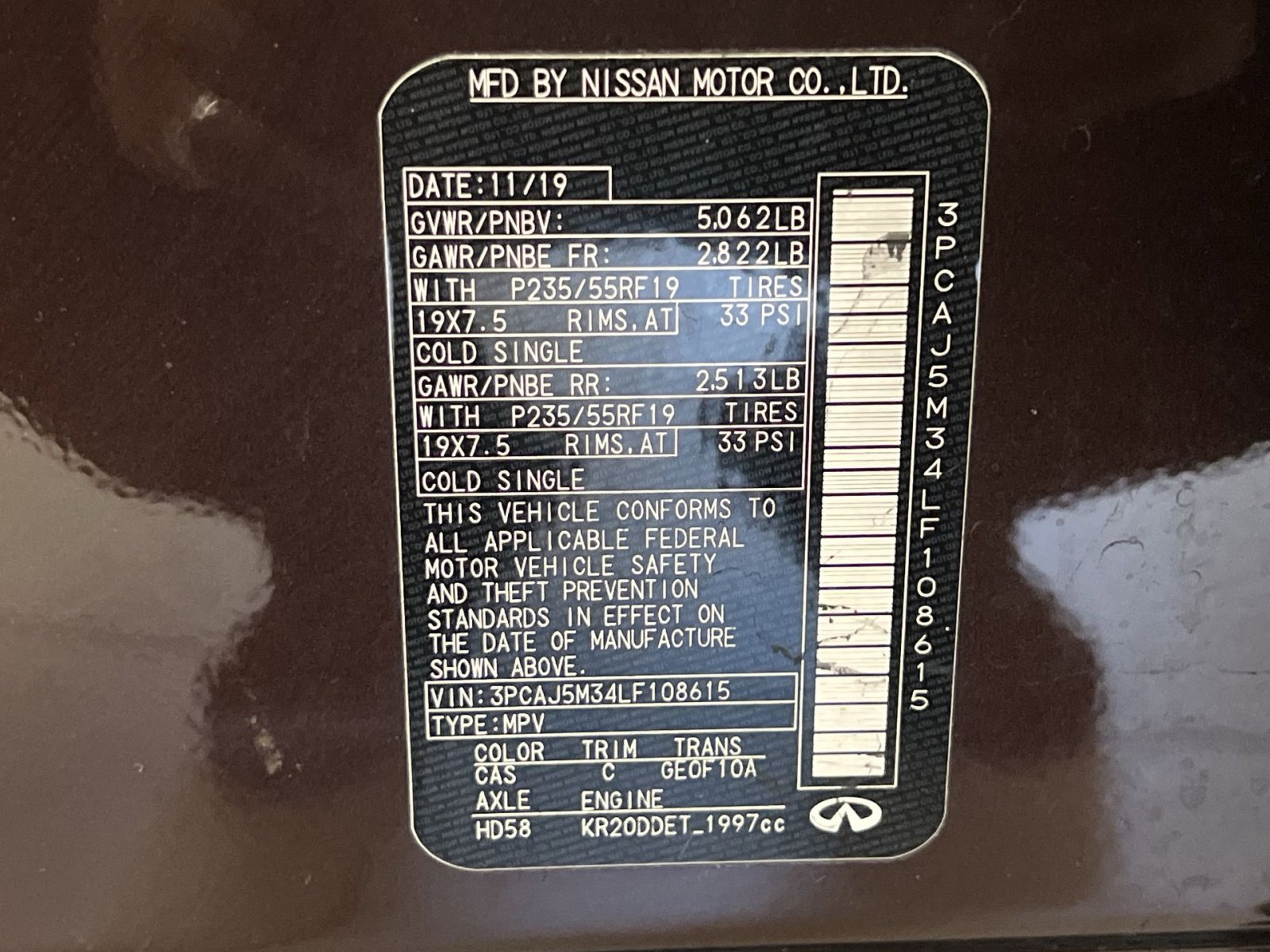 Used 2020 INFINITI QX50 Luxe w/ Navigation Package image 34