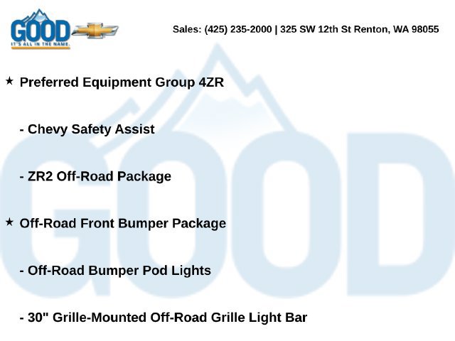 New 2026 Chevrolet Colorado ZR2 w/ Off-Road Front Bumper Package AWD/4WD image 8