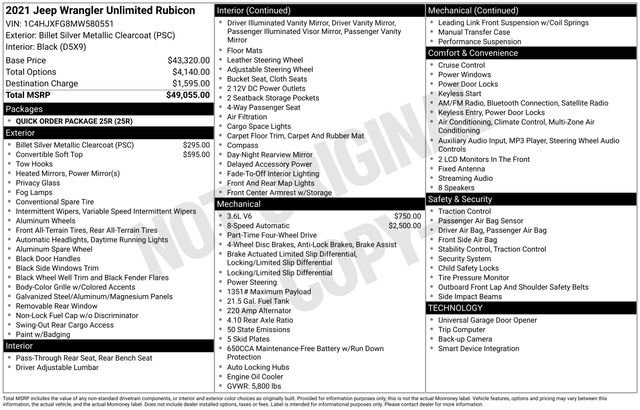 Used 2021 Jeep Wrangler Unlimited Rubicon image 15