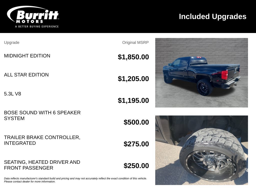 Used 2017 Chevrolet Silverado 1500 LT w/ Midnight Edition AWD/4WD image 3