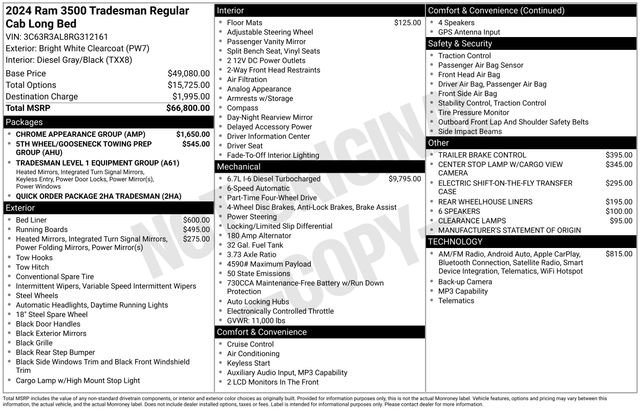 Used 2024 RAM 3500 Tradesman w/ Chrome Appearance Group AWD/4WD image 33