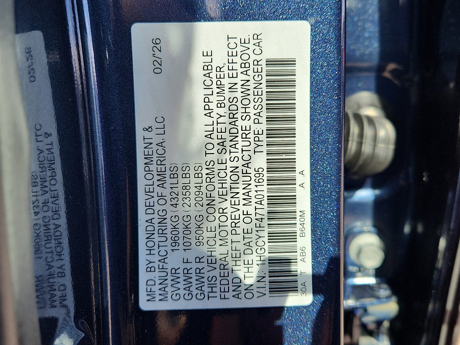 New 2026 Honda Accord SE image 16