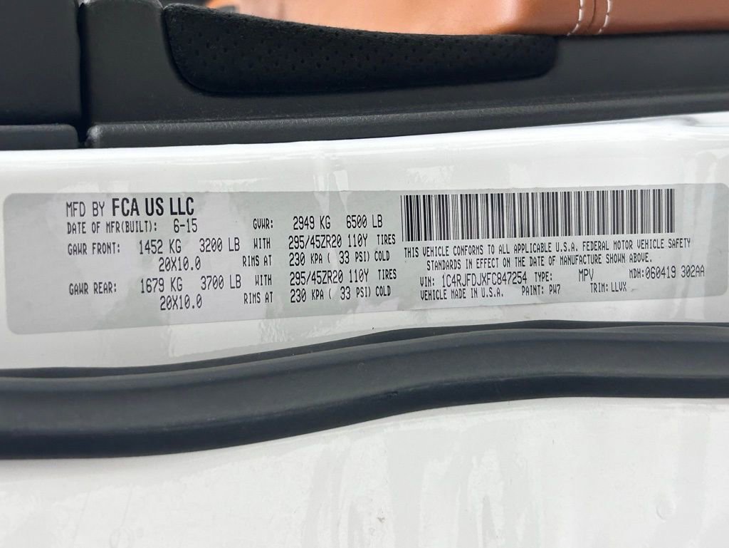 Used 2015 Jeep Grand Cherokee SRT w/ Trailer Tow Group IV image 24