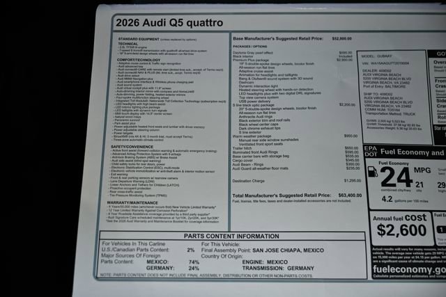 New 2026 Audi Q5 Premium Plus AWD/4WD image 25
