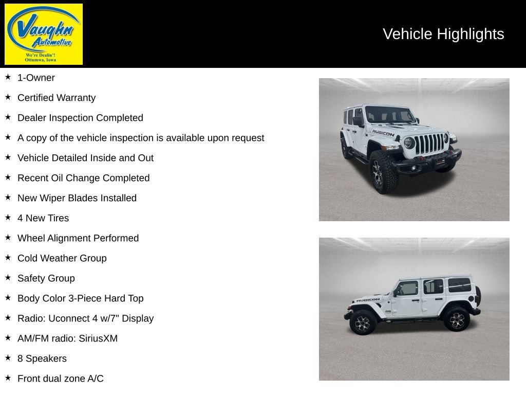 Used 2021 Jeep Wrangler Unlimited Rubicon w/ Safety Group AWD/4WD image 2