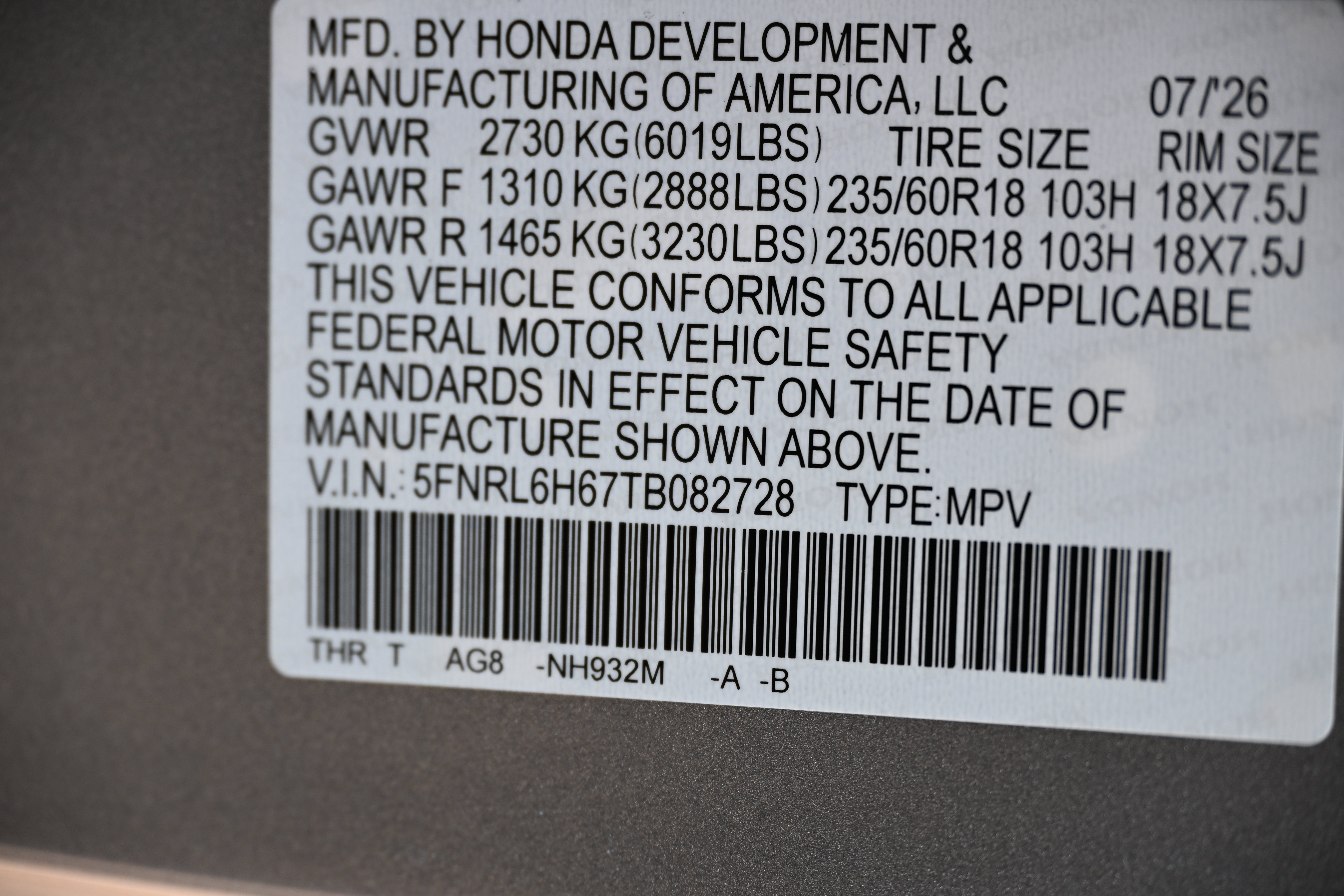 New 2026 Honda Odyssey EX-L image 21