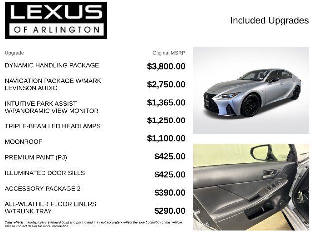 Used 2021 Lexus IS 350 F Sport w/ Dynamic Handling Package AWD/4WD image 4
