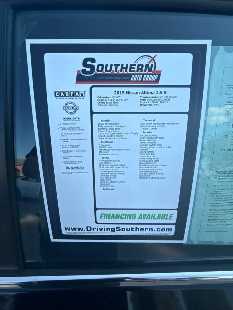Used 2015 Nissan Altima 2.5 S FWD image 12
