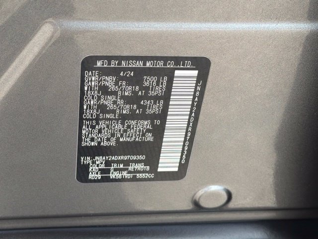 Used 2024 Nissan Armada SV AWD/4WD image 24