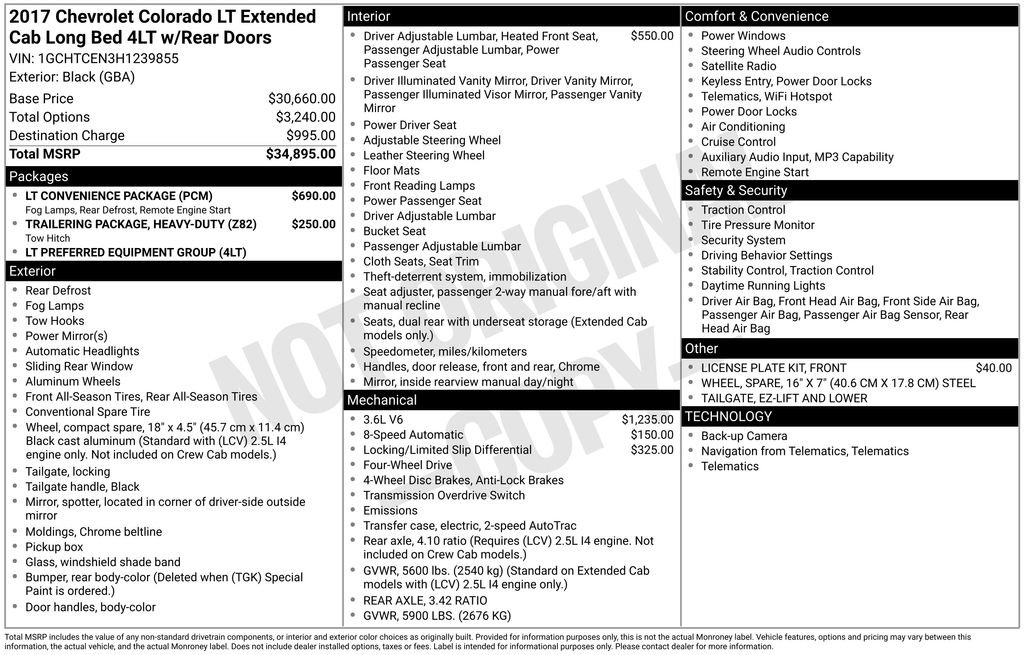 Used 2017 Chevrolet Colorado LT w/ LT Convenience Package image 4