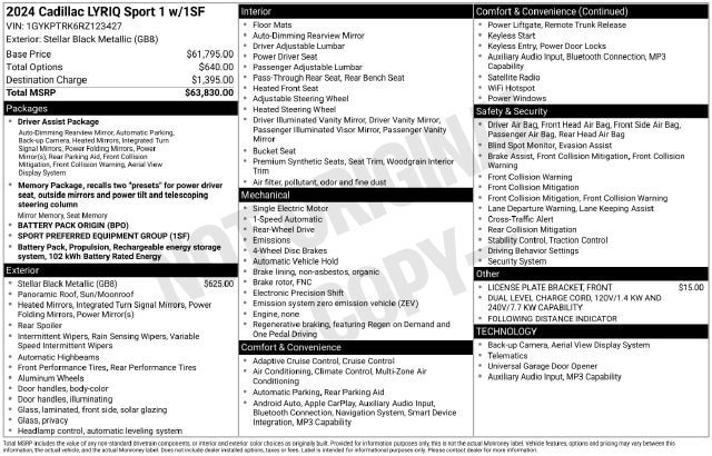 Certified 2024 Cadillac Lyriq Sport RWD image 29