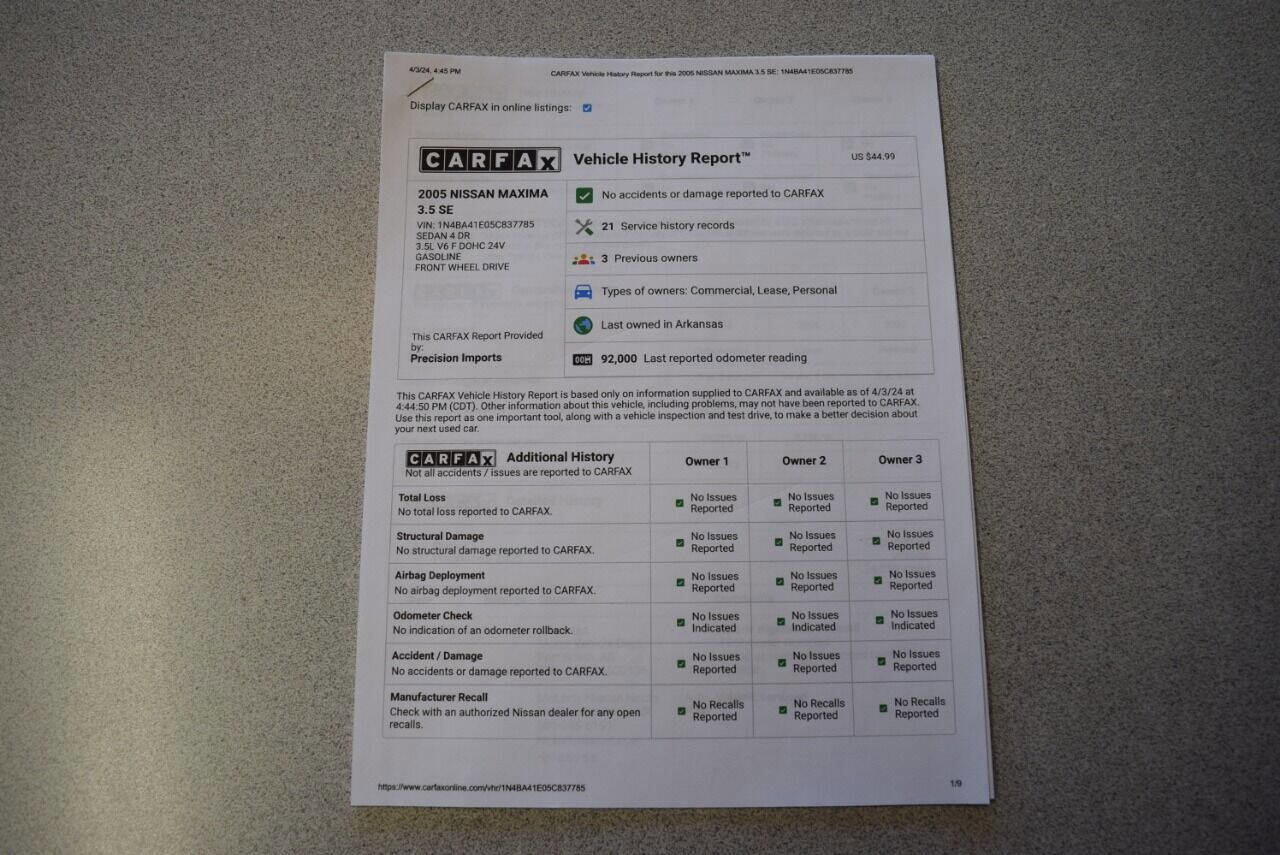 Used 2005 Nissan Maxima 3.5 SE image 47