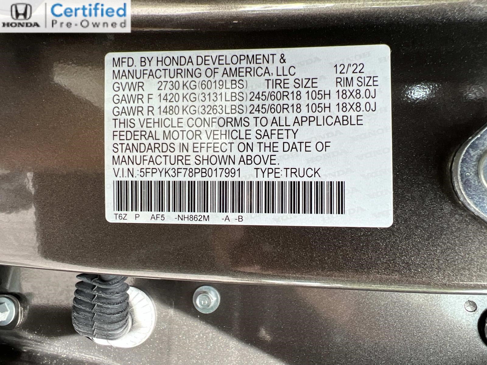 Certified 2023 Honda Ridgeline RTL-E image 33